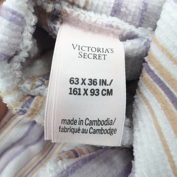 Victoria's Secret Packable Floral Stripe Beach Towel 2 in 1 Backpack Style 62x36 - Picture 3 of 9